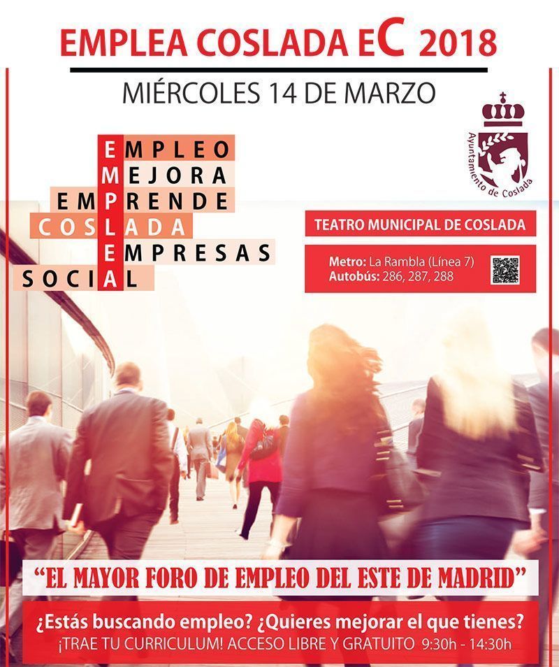 ‘Emplea Coslada’ llega a su segunda edición para promover el empleo y el emprendimiento
