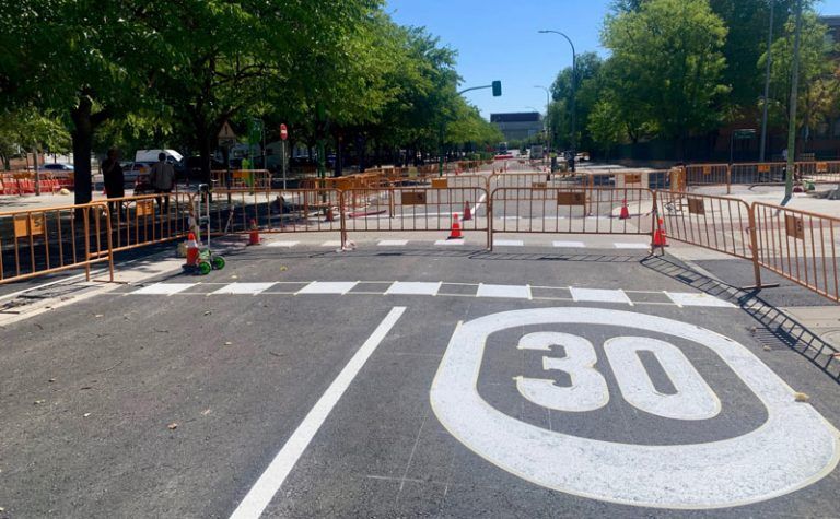 Obras avenida de la Constitución de Coslada