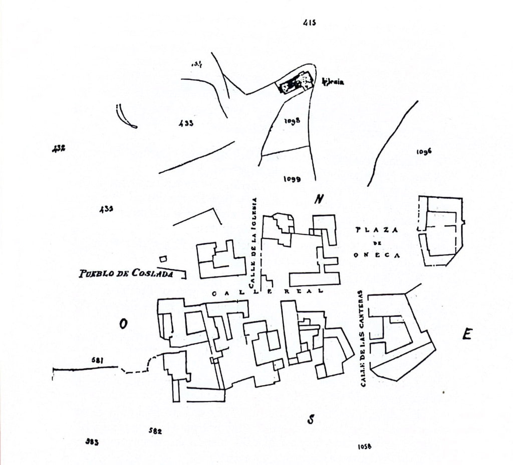 Plano de Coslada en el Siglo XIX